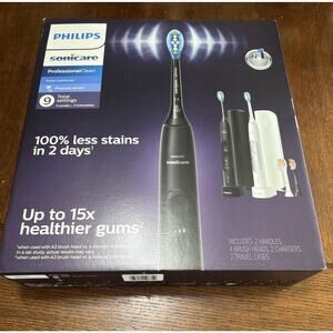 Philips Sonicare HX7513/70 Electric Toothbrush Black White Charger
